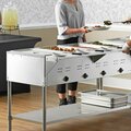 Avantco STE-4MA Four Pan Open Well Mobile Electric Steam Table with Undershelf - 120V 2000W 177STE4MA